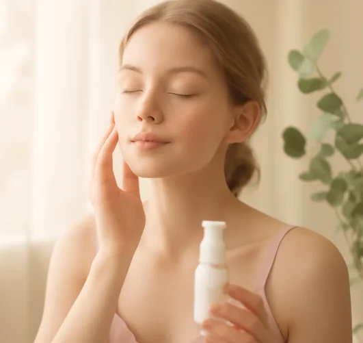 Soft luxe editorial, tender uplifting mood, diffused natural